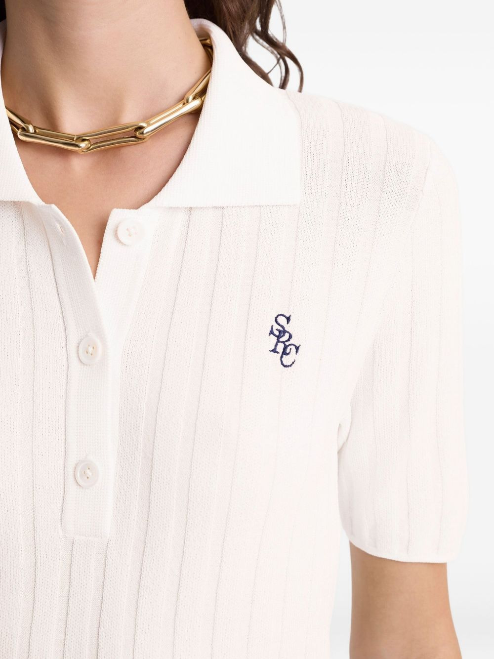 SRC ribbed logo polo top - 4