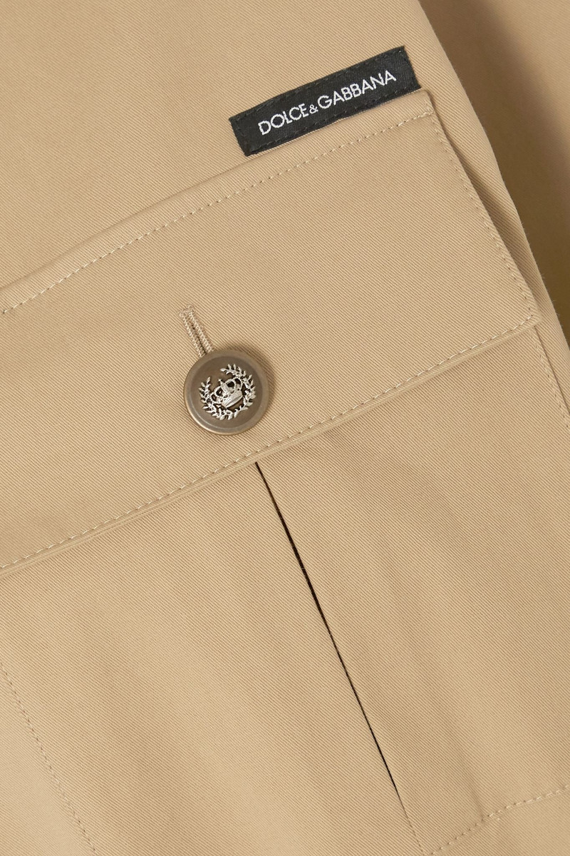 Belted cotton-blend gabardine jumpsuit 5