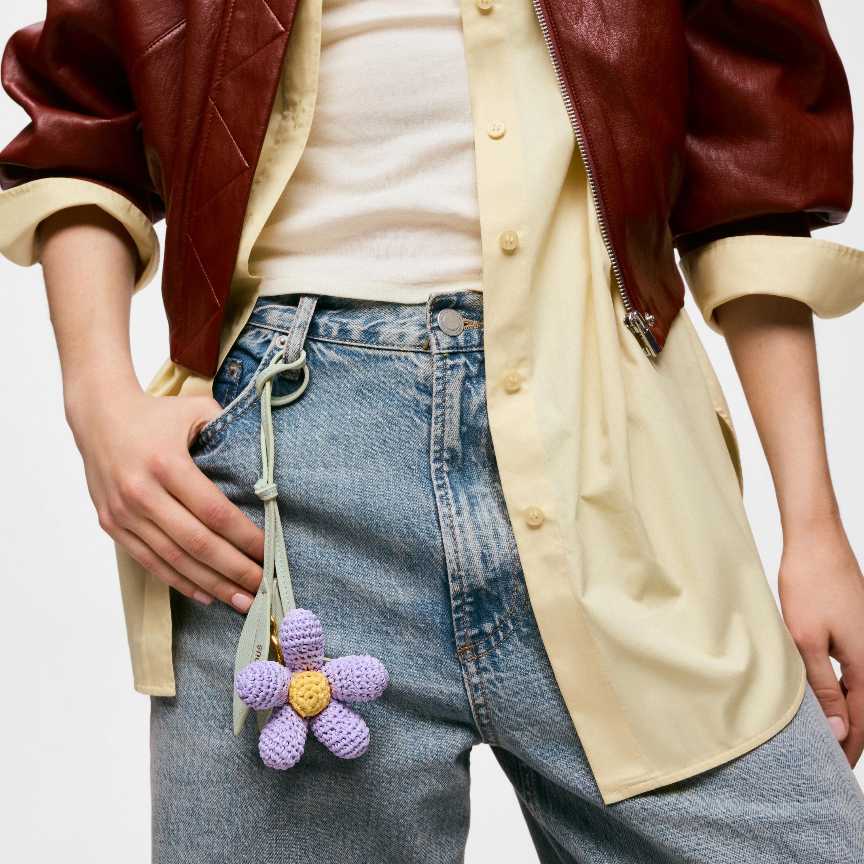 Charm key ring with mauve daisy TOUS Icons - 1
