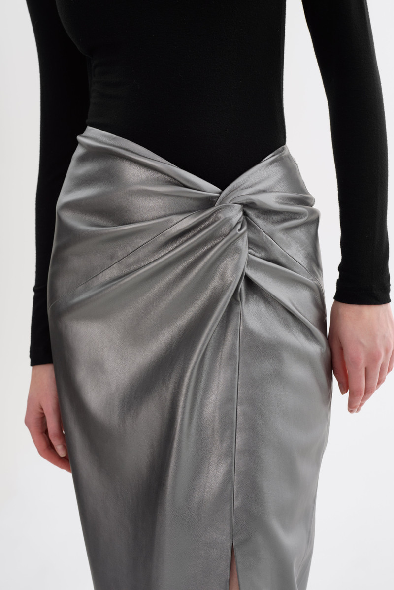 EILEEN | Faux Leather Maxi Skirt 3