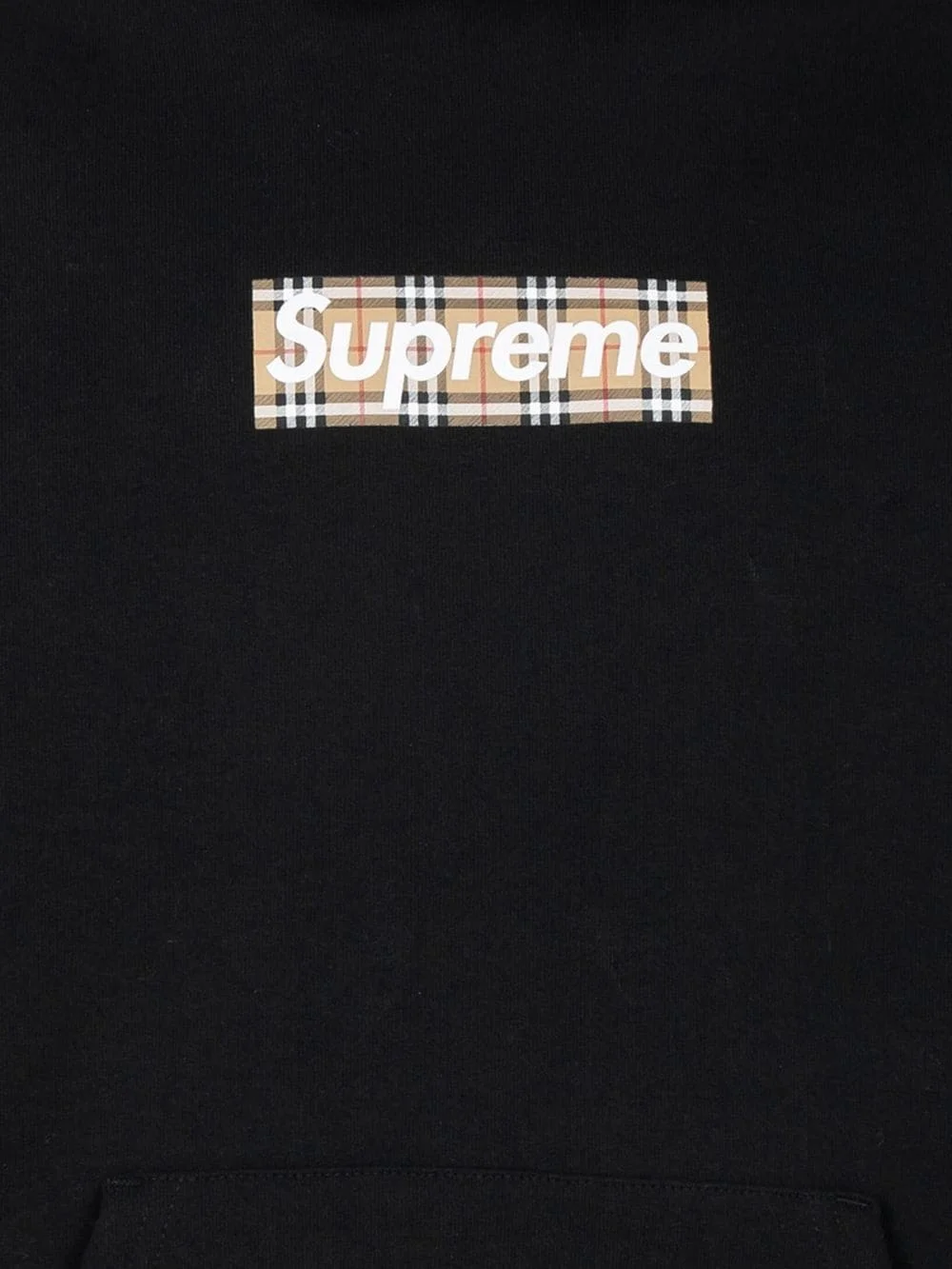 Supreme x Burberry box-logo hoodie 