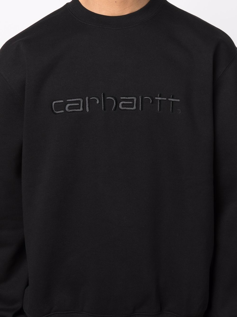 embroidered-logo sweatshirt - 5