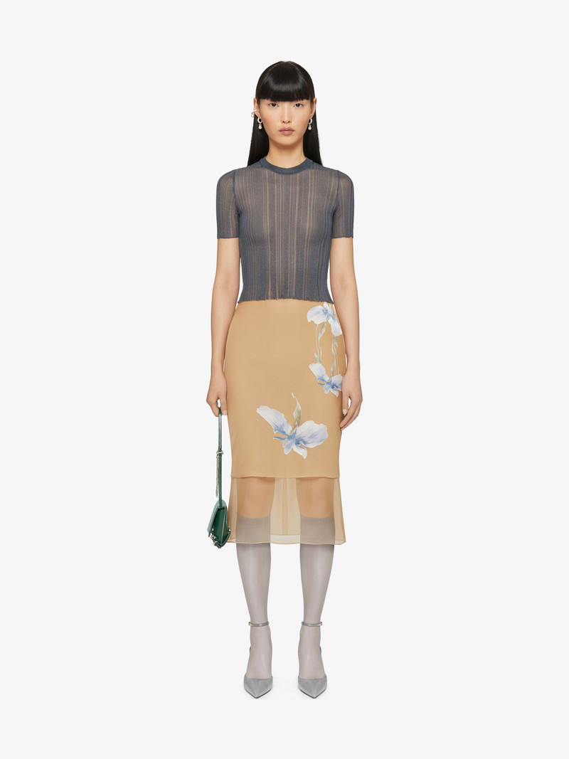 Givenchy SKIRT IN FLORAL DÉVORÉ SATIN outlook