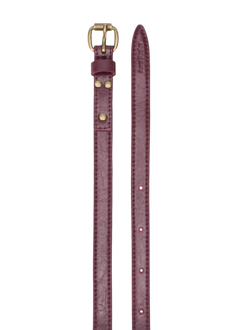 slim leather belt - 2