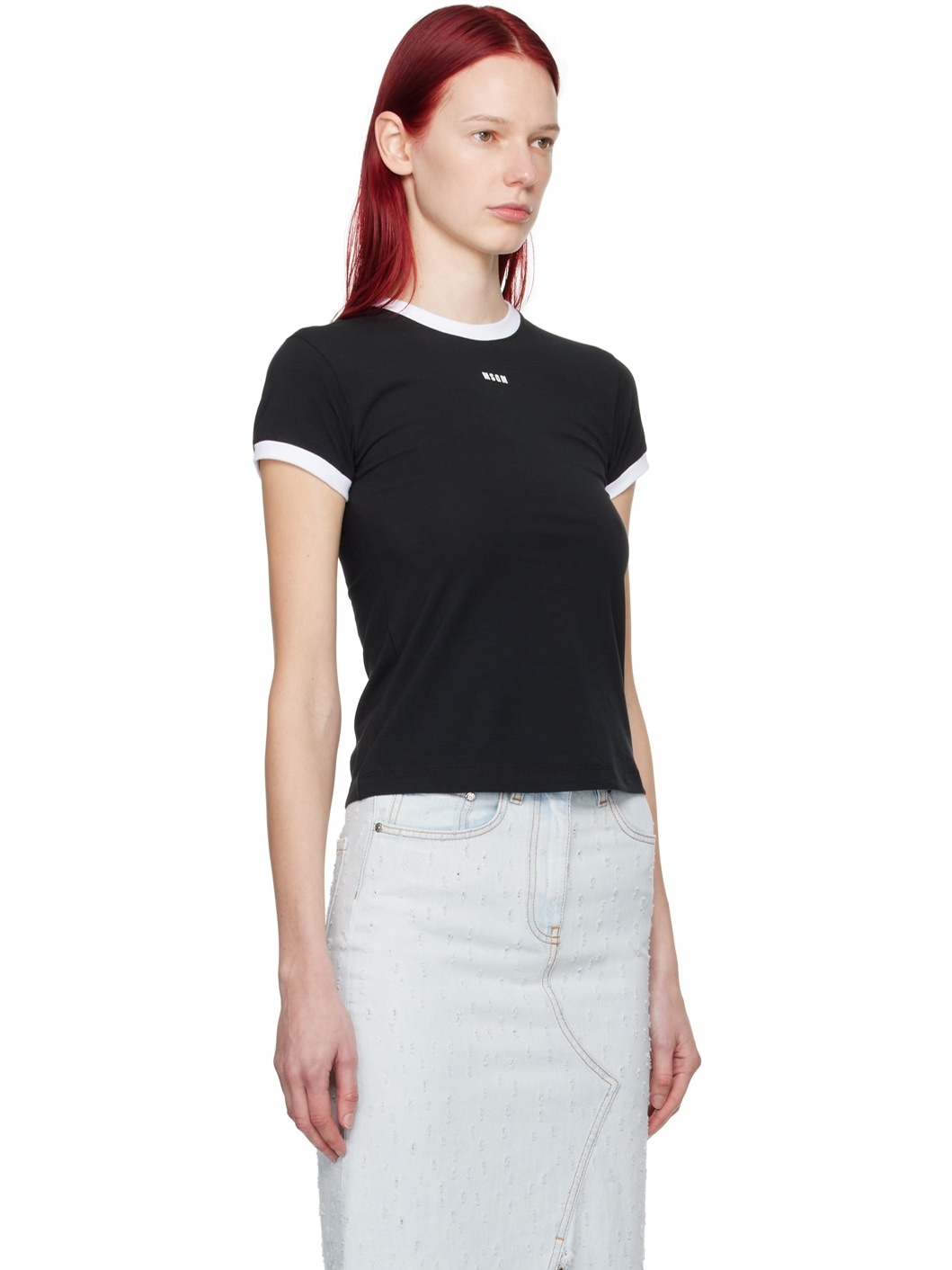 Black Contrast T-Shirt - 2