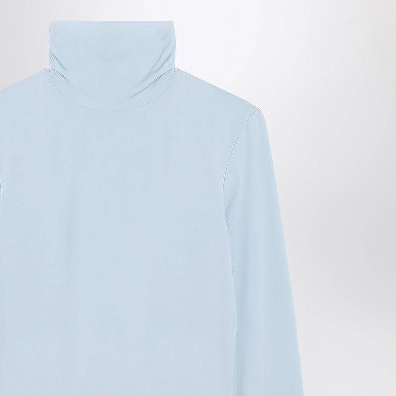 Sportmax Light blue jersey knit turtleneck sweater - 2