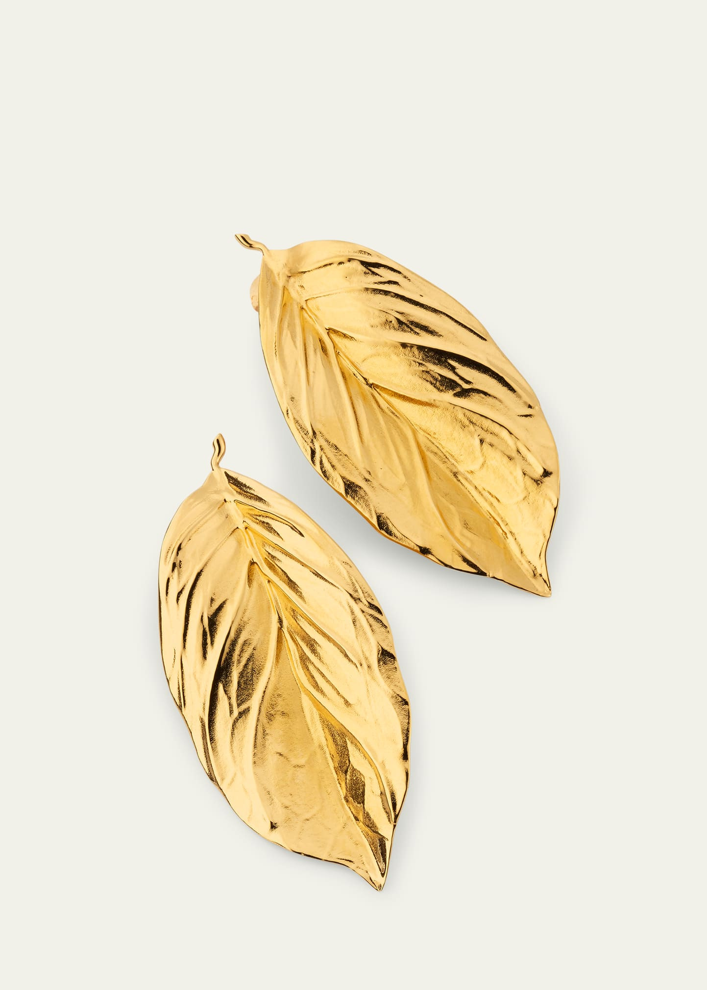 Large Leaf Statement Earrings - 3