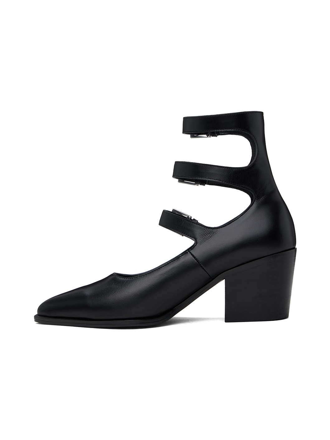 Black Mary Jane Heels - 3