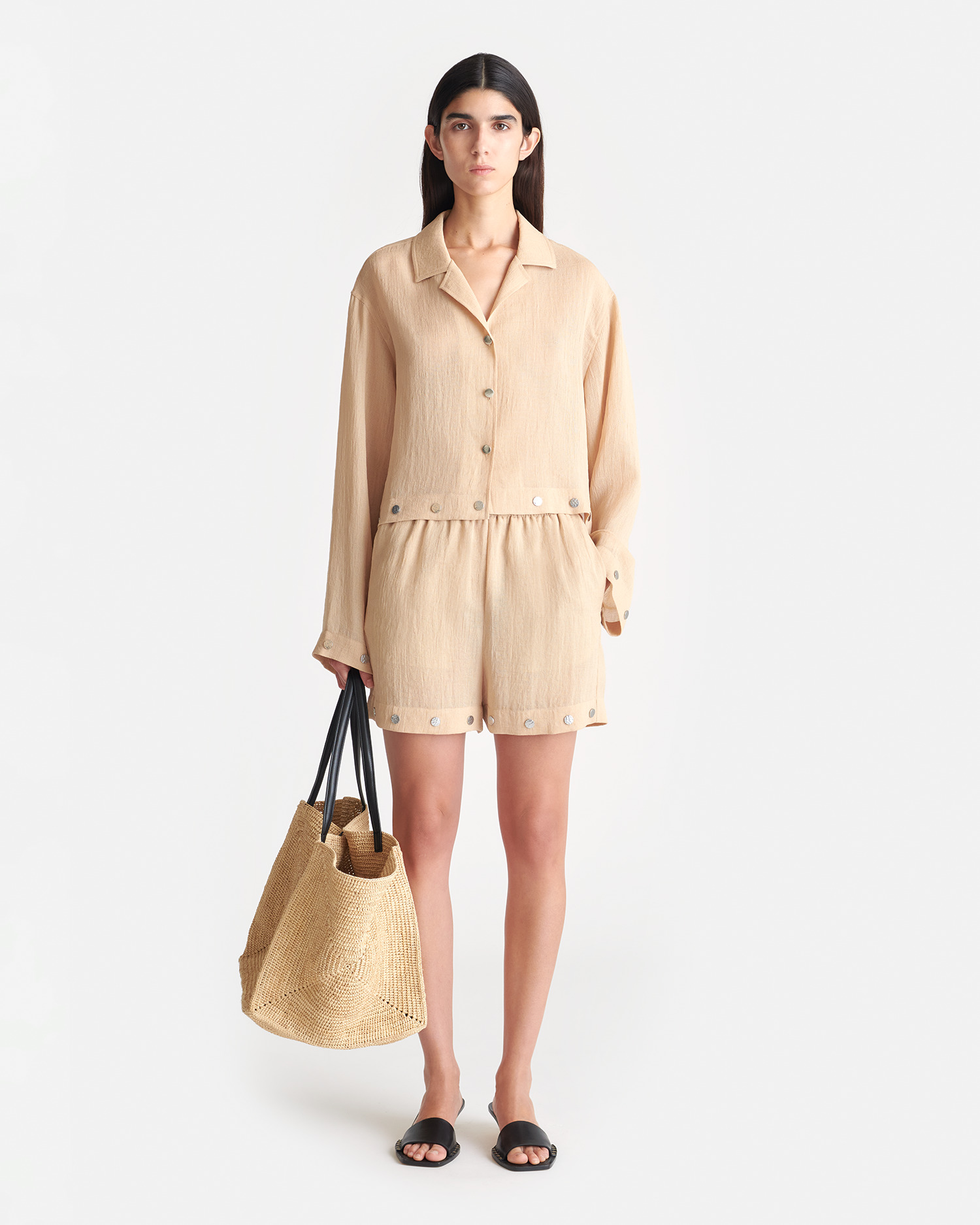 Studded Gauze Shorts - 4