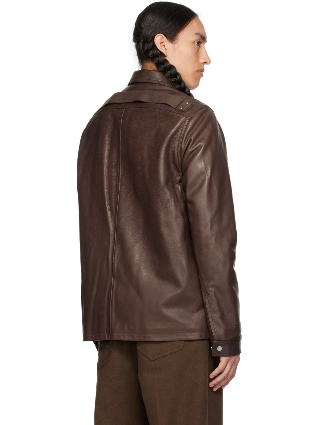 Brown Brad Leather Jacket - 3