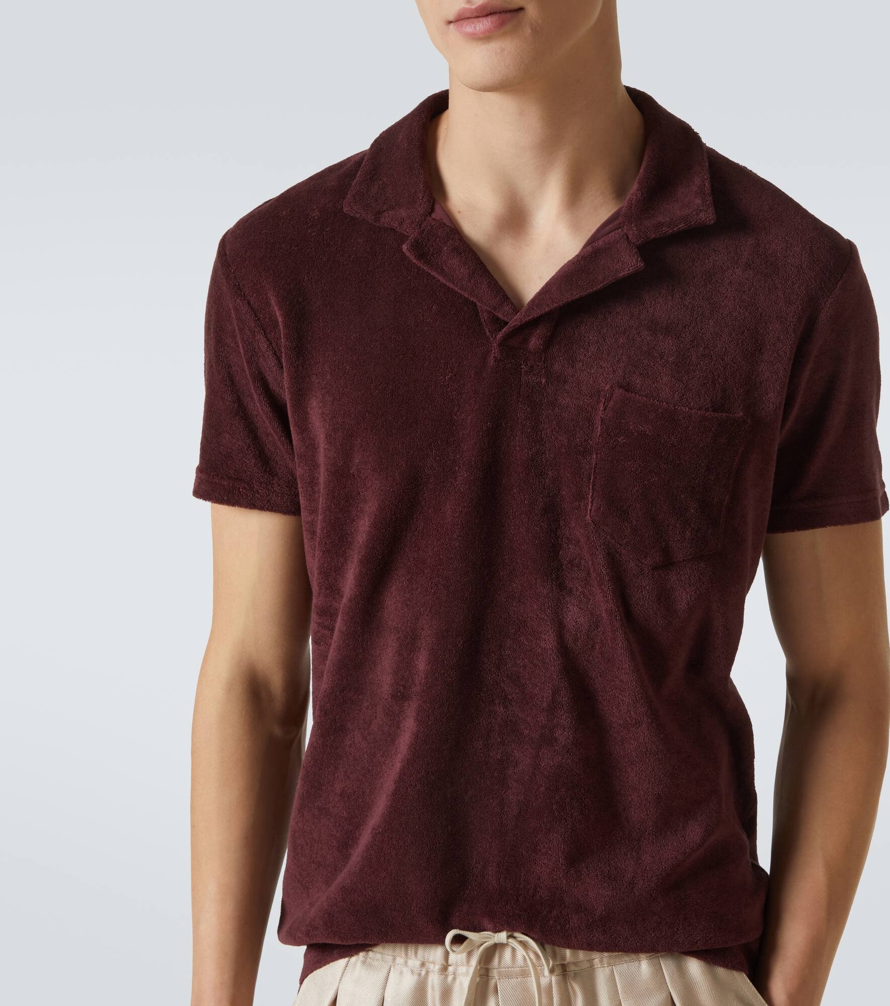 Cotton terry polo shirt - 5