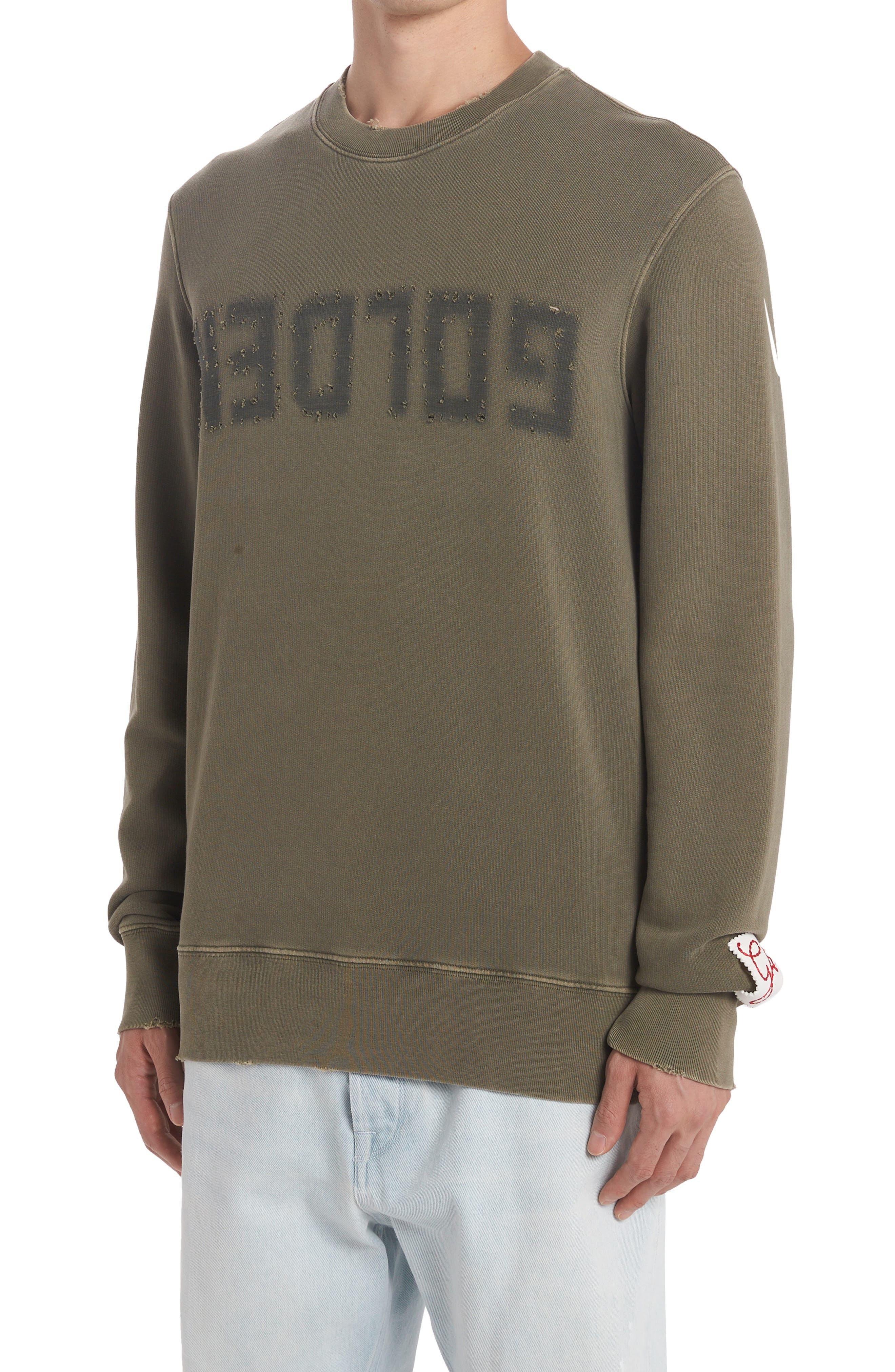 Distressed Logo Graphic Sweatshirt - 4