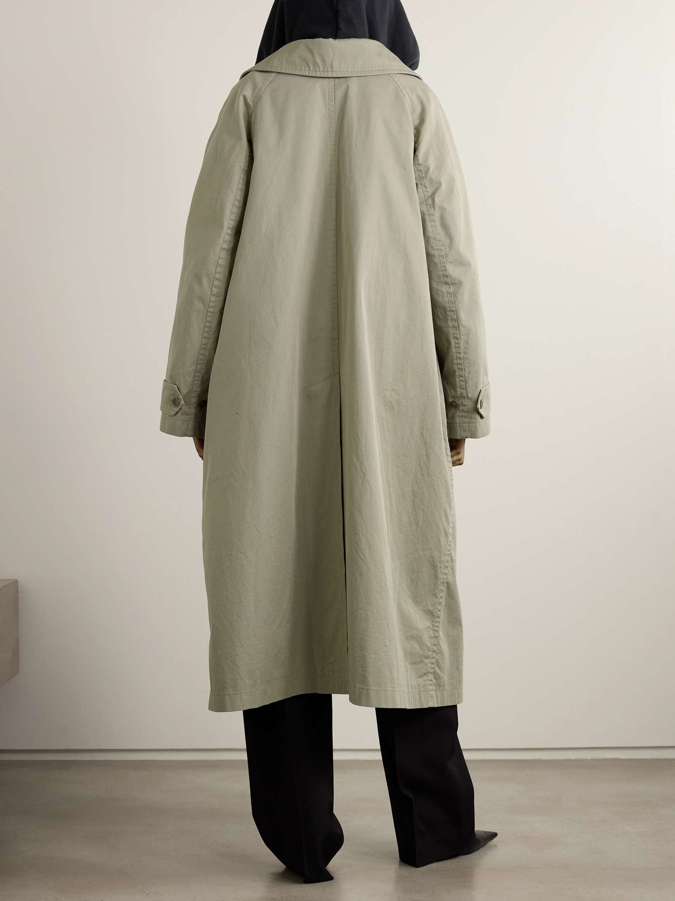 BALENCIAGA★OFF SHOULDER コート BALENCIAGA Off-the-shoulder twill coat | netaporter | REVERSIBLE