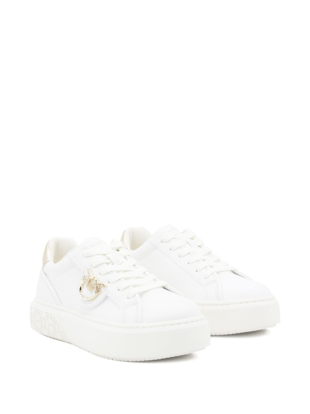 metallic-detail bird-embellishment sneakers - 2