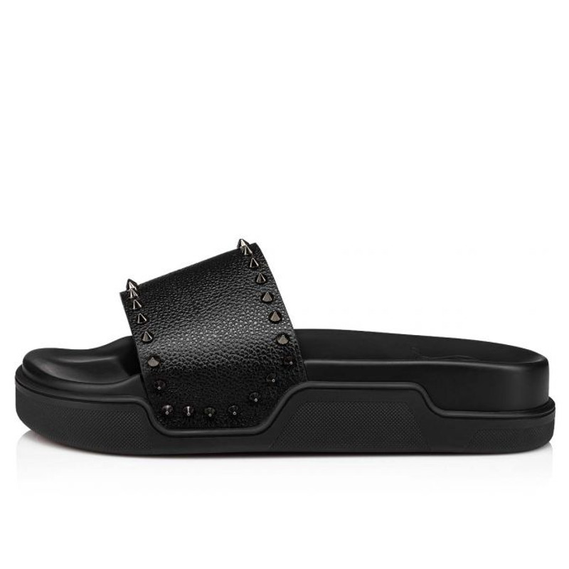 Christian Louboutin Pool Stud Flat BLACK/BK GUN outlook