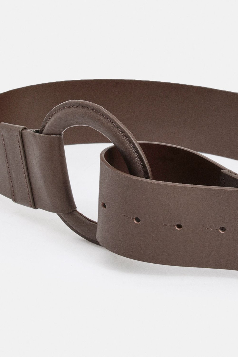 Leather Ring Detail Chunky Belt 4
