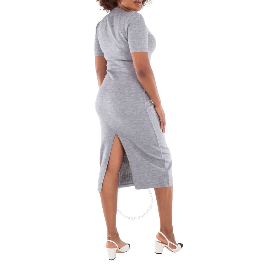 Fendi Reversible Crew Neck Wool Dress - 3