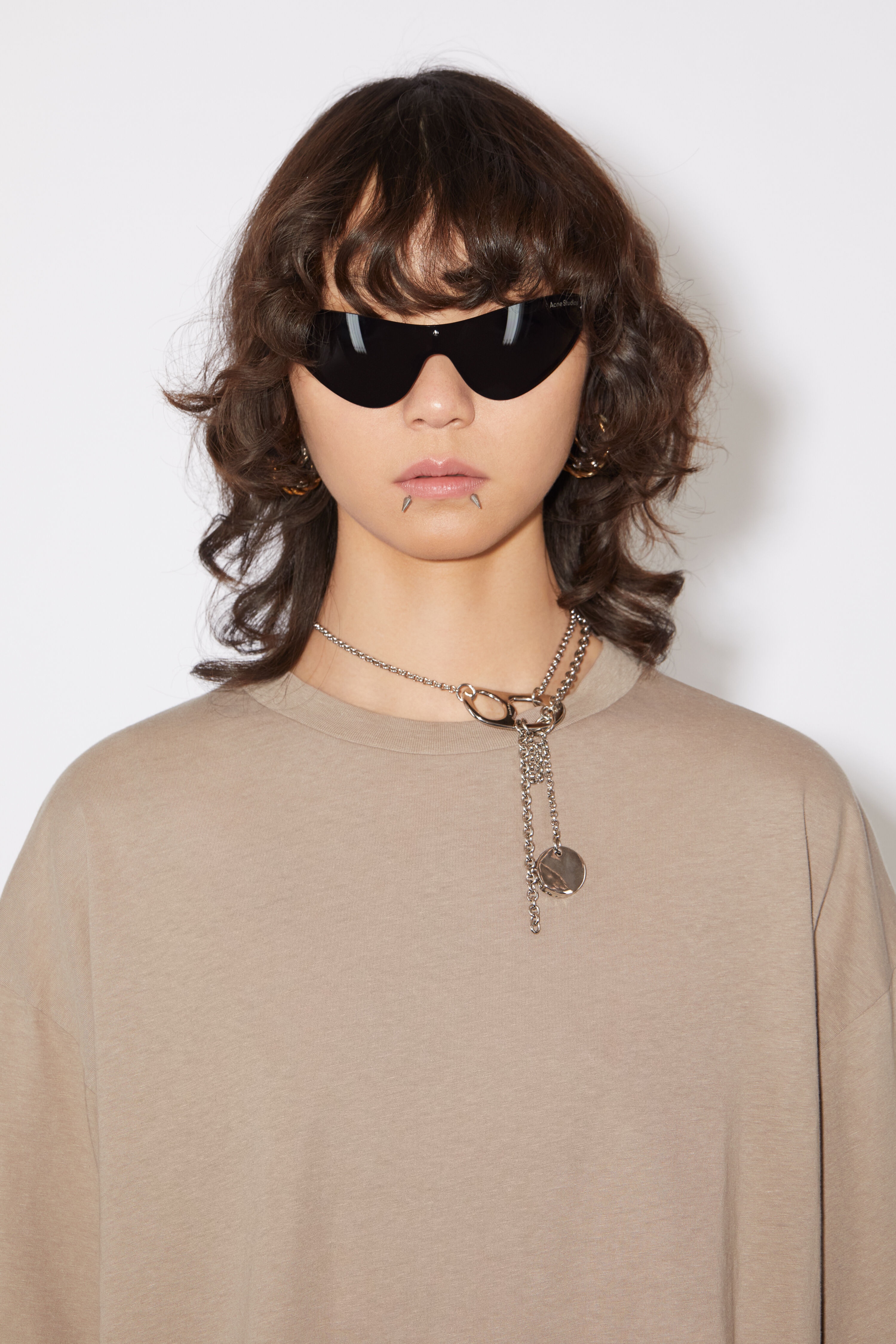 Layered t-shirt dress - Taupe grey - 5