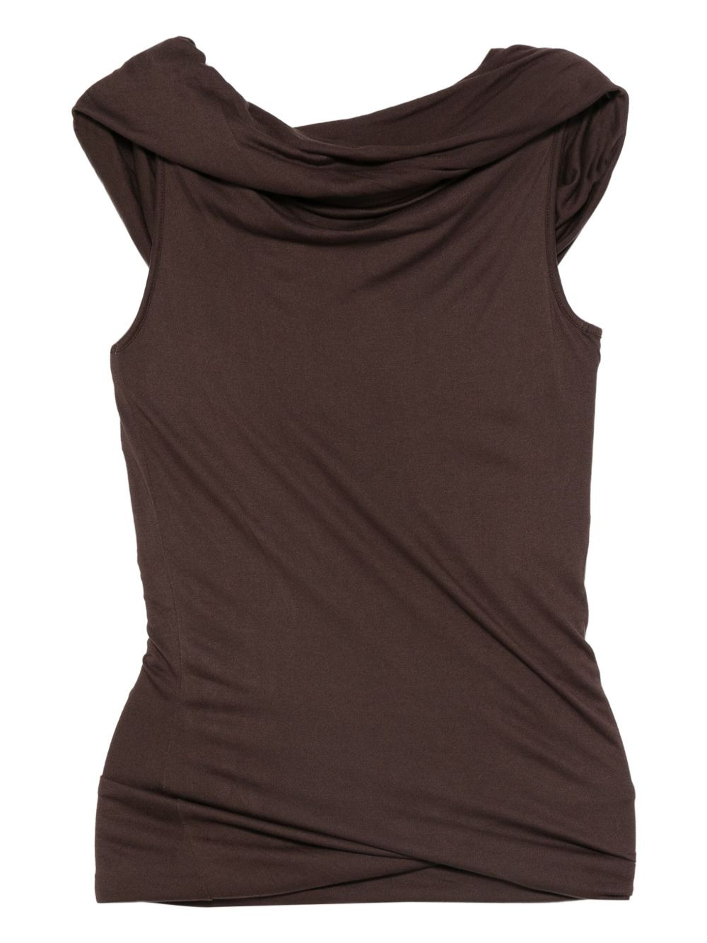 cowl-neck draped top - 2