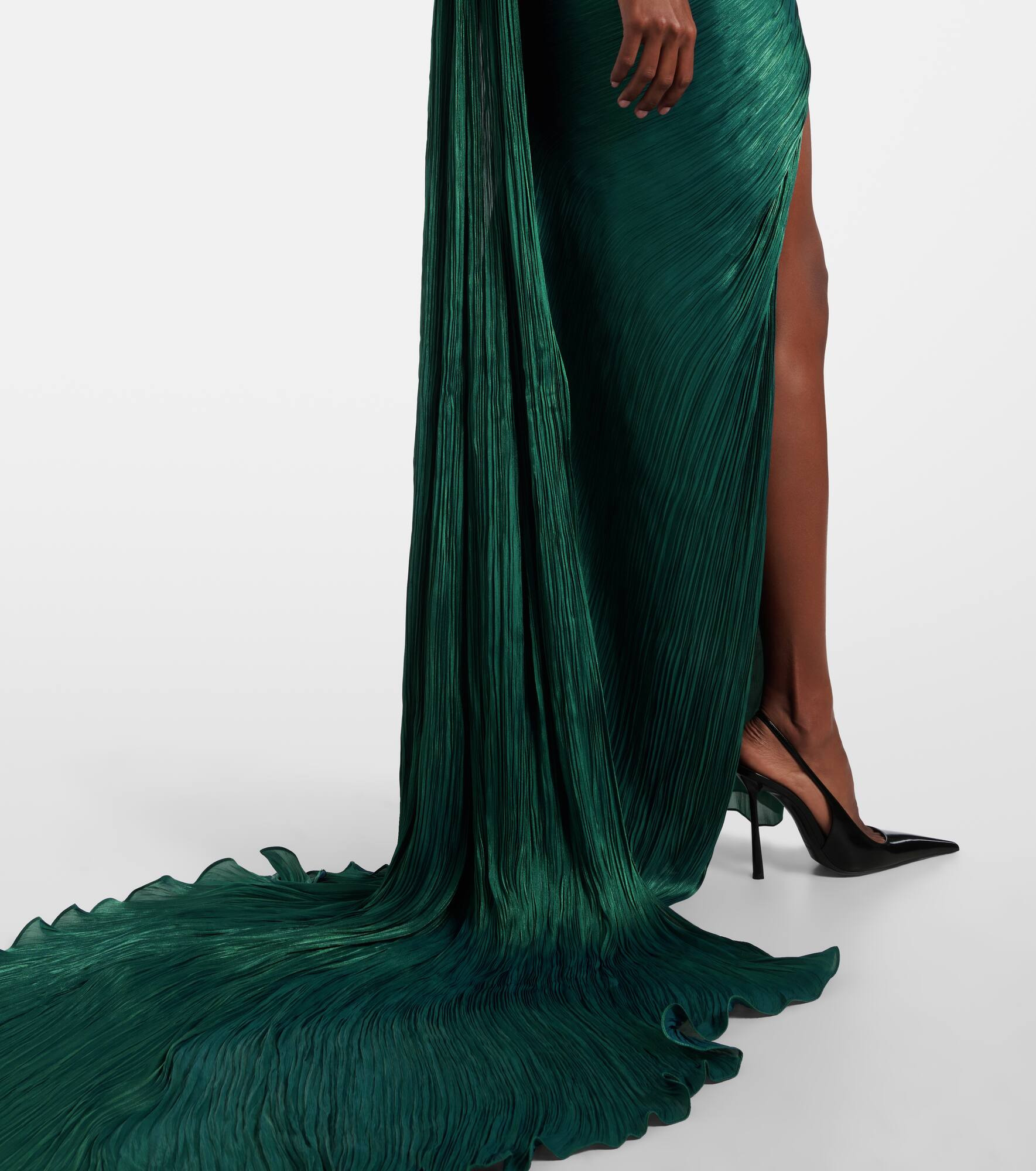 Ruched off-shoulder bustier gown - 7