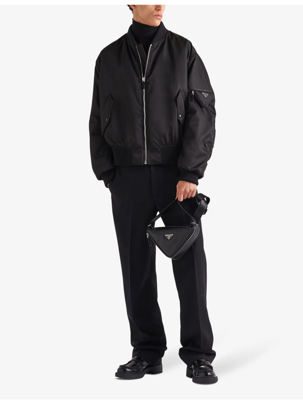 Re-Nylon brand-plaque boxy-fit recycled-polyamide jacket - 2