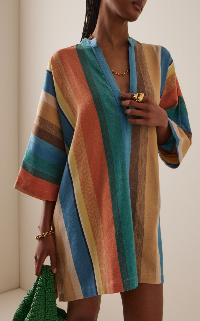 MARRAKSHI LIFE Exclusive Riviera Striped Cotton Mini Dress multi outlook
