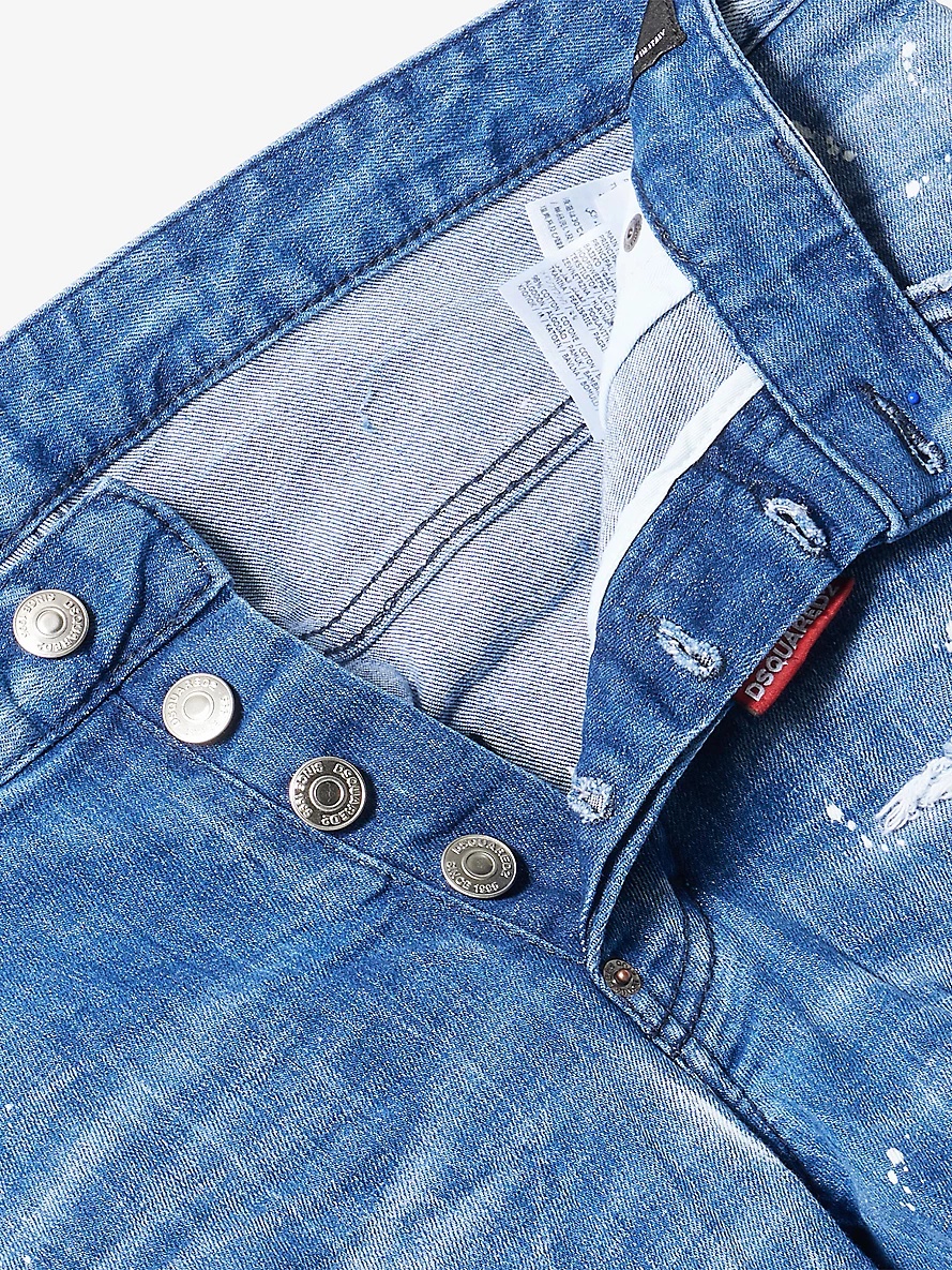 Skater Printed Tapered-Leg Slim-Fit Stretch-Denim Jeans - 7