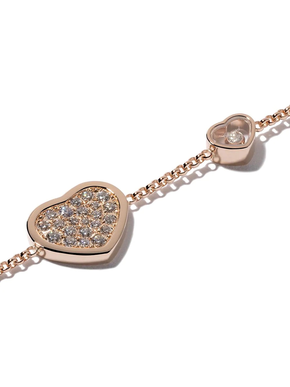 18kt rose gold Happy Hearts diamond bracelet - 3