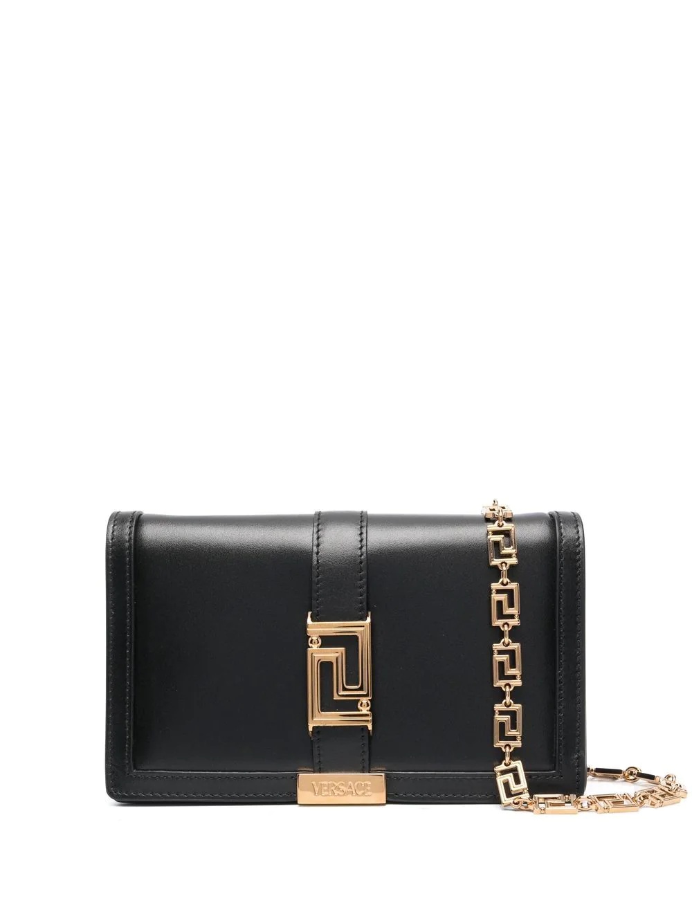 Greca Goddess leather shoulder bag - 1