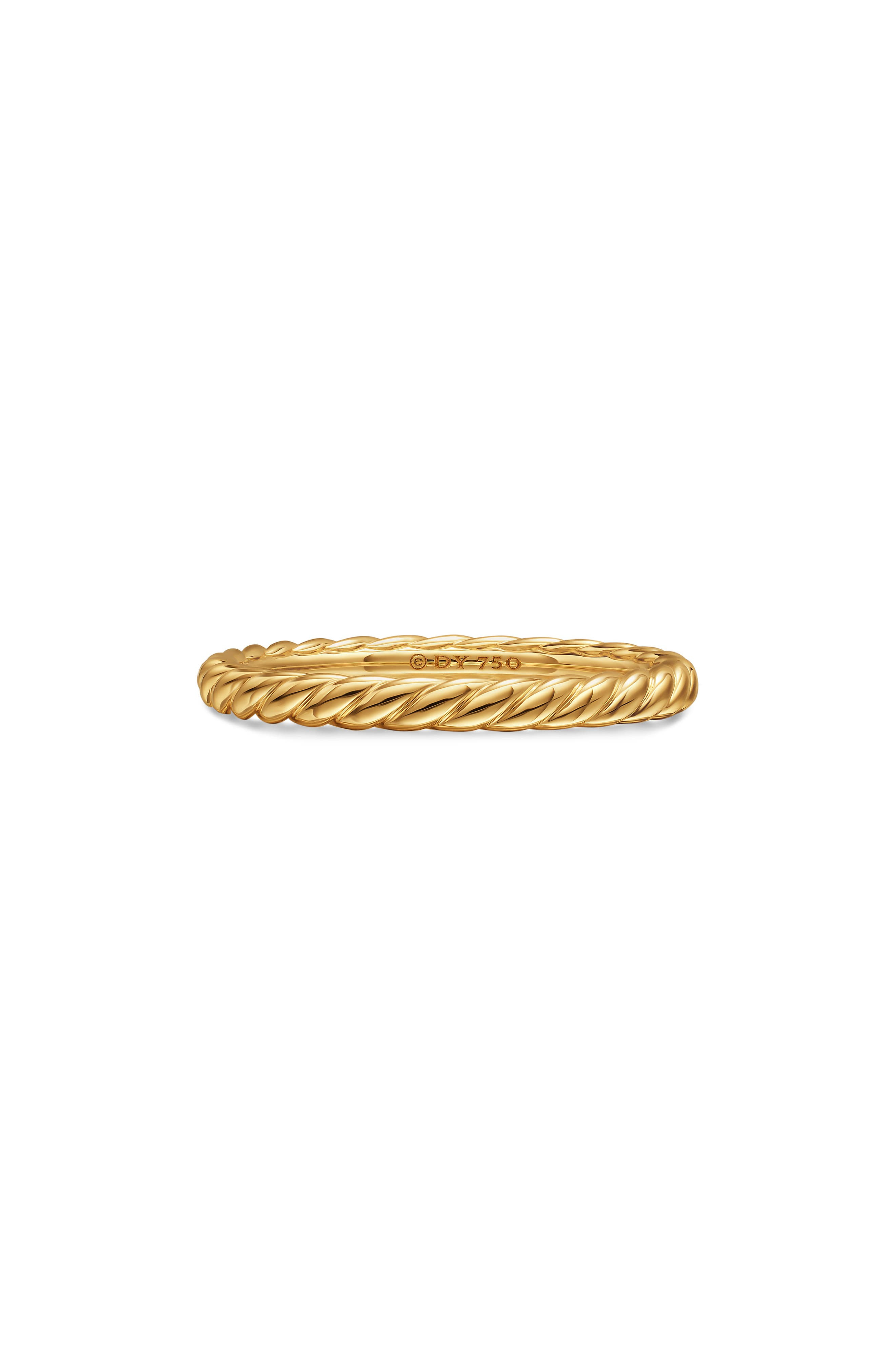 David Yurman DY Unity Cable Band Ring in Gold at Nordstrom - 6