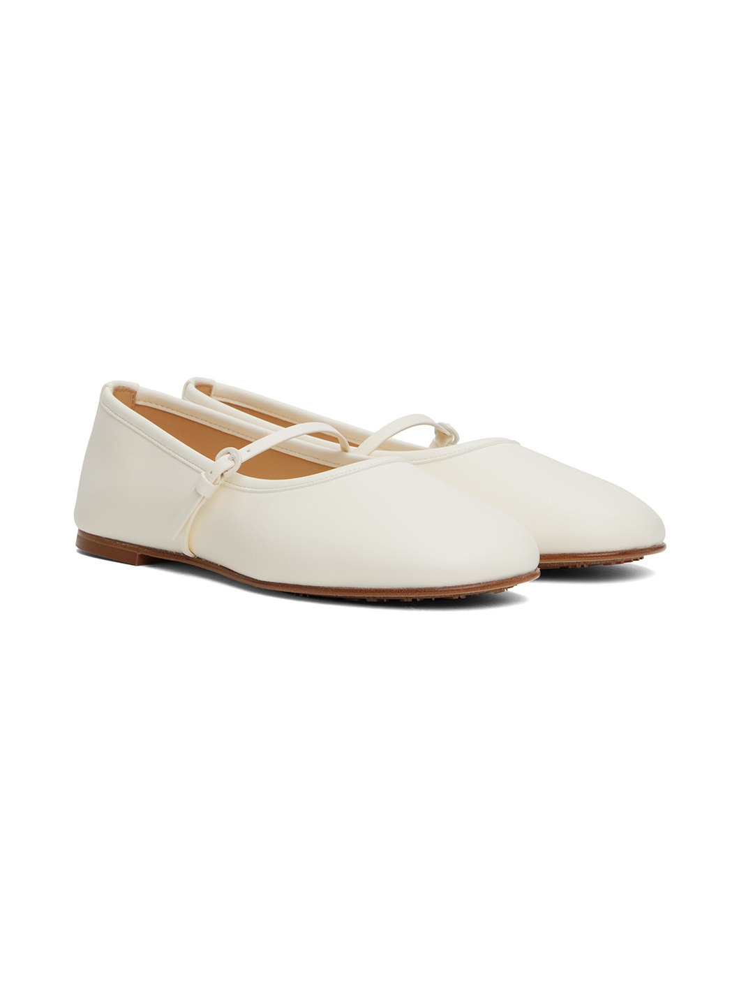 Off-White Balla Strap Ballerina Flats - 4