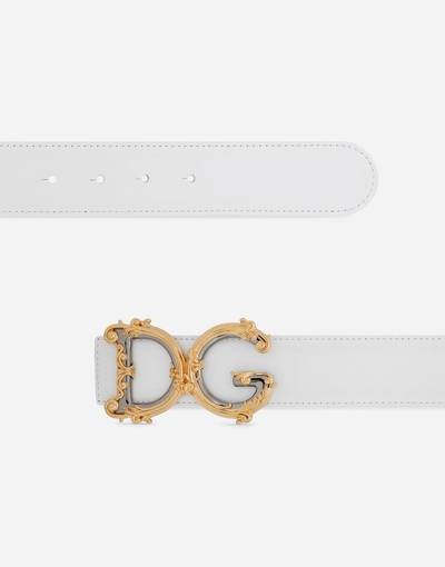 Dolce & Gabbana Leather belt with baroque DG logo outlook