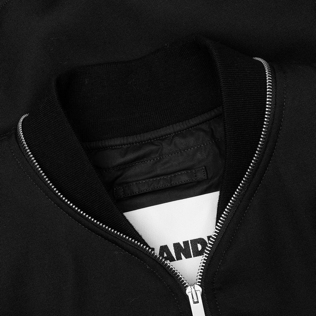 WOOL BOMBER JACKET - BLACK - 3