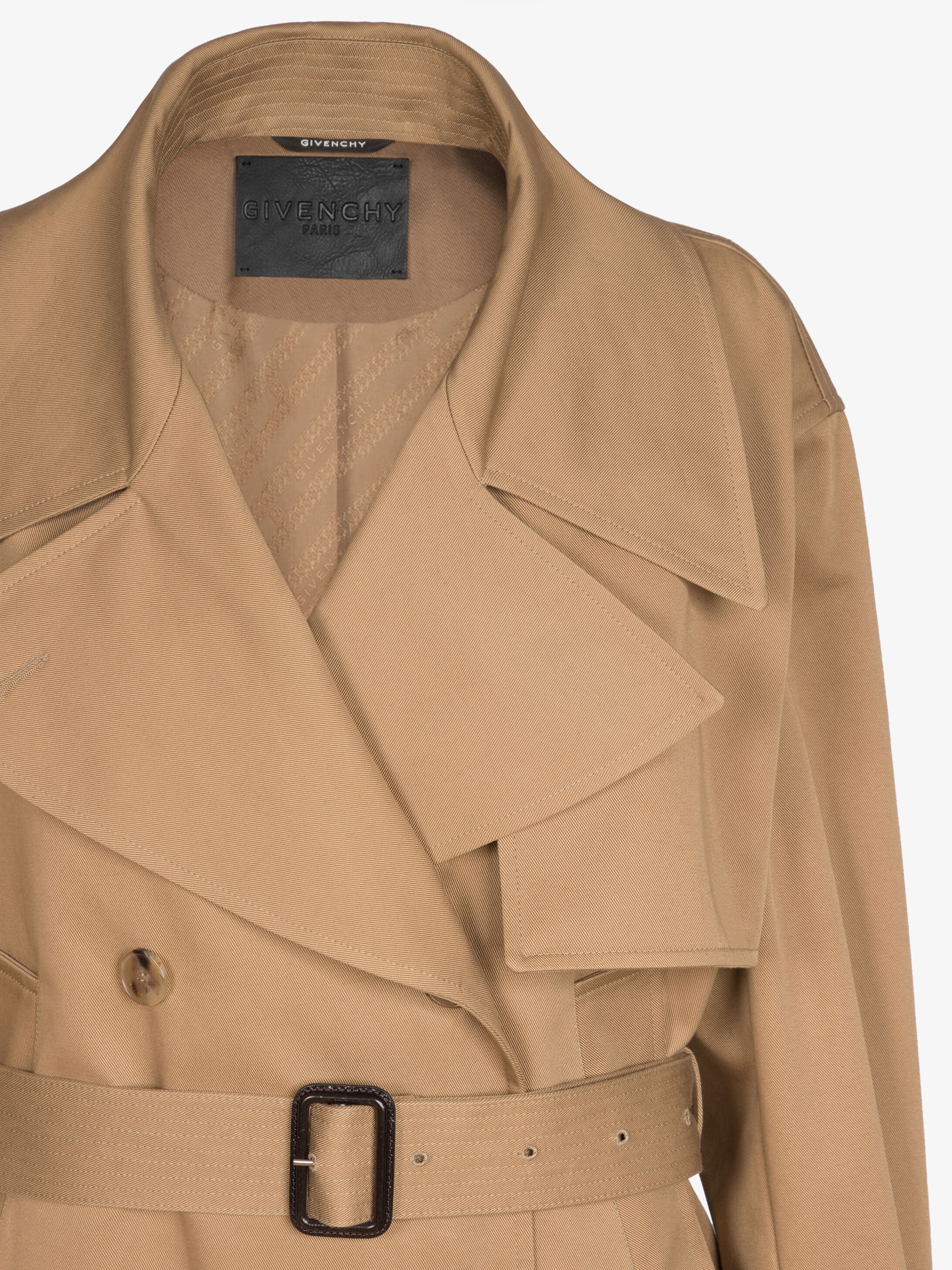 Short trench in cotton gabardine - 6