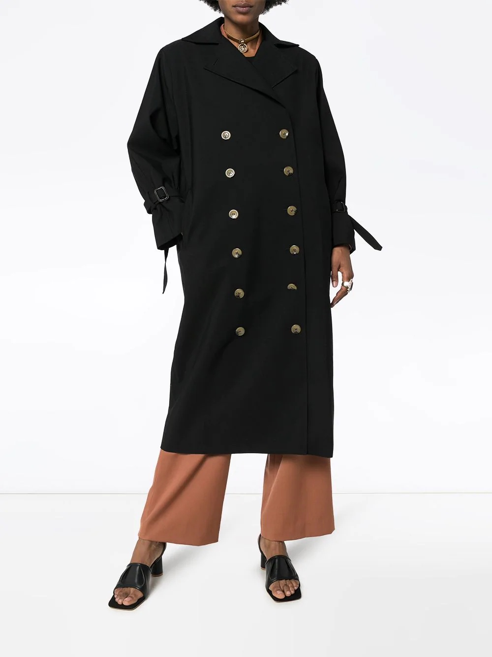 double-breasted trench coat - 3