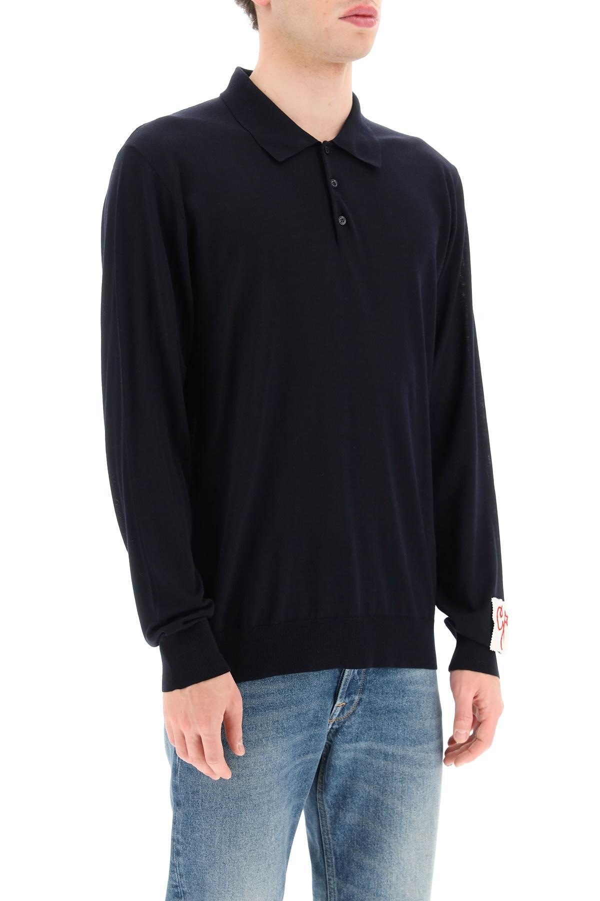 LONG-SLEEVE KNIT POLO SHIRT - 2