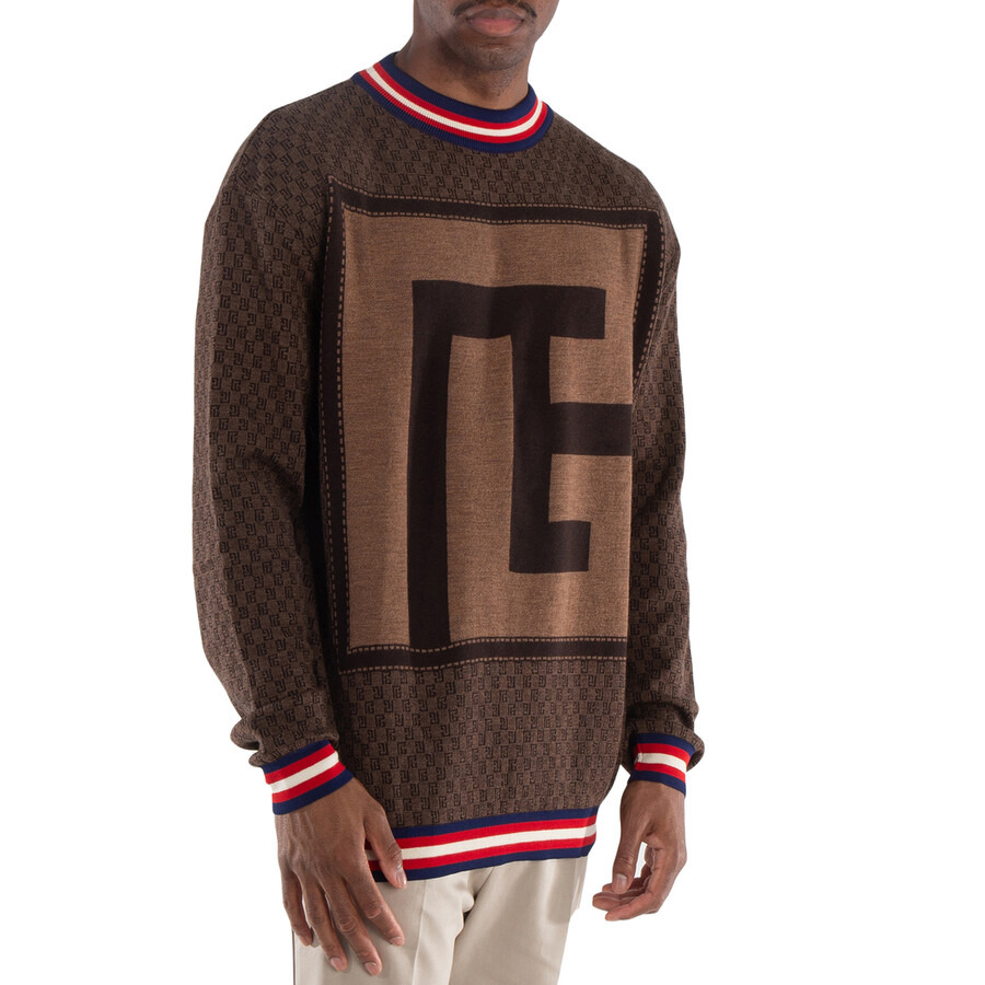 Balmain Monogram Patterned Crewneck Jumper - 6