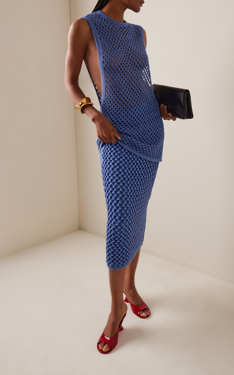 diotima Spice Crochet Midi Skirt blue outlook