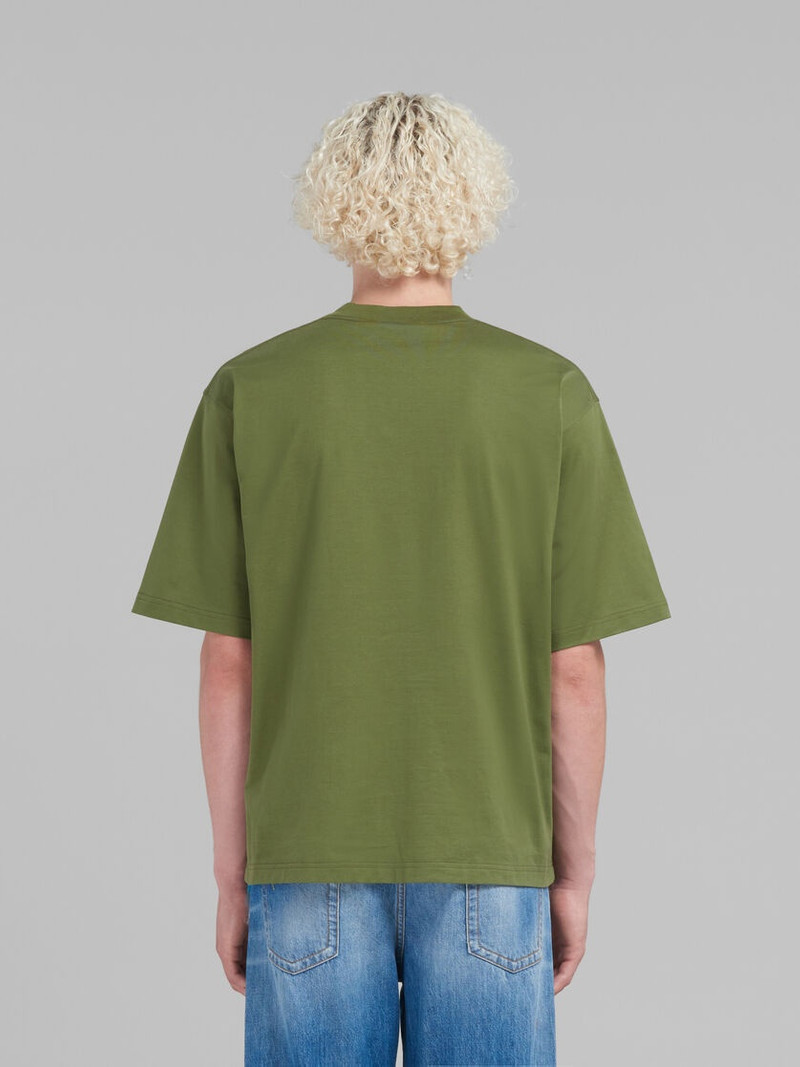 GREEN BIO COTTON T-SHIRT WITH MINI LOGO 3