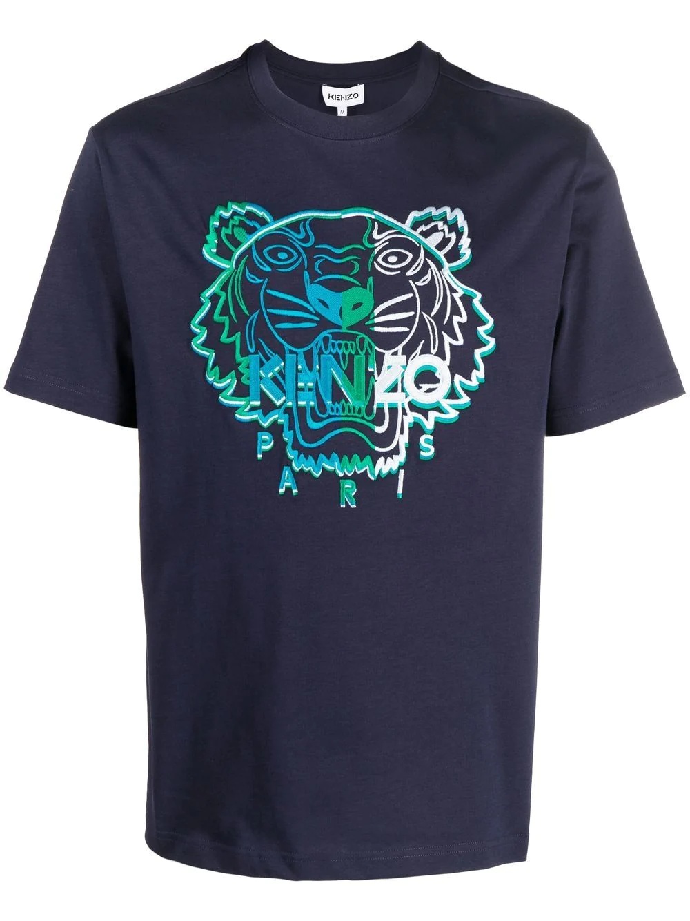 Tiger Head-logo cotton T-shirt - 1