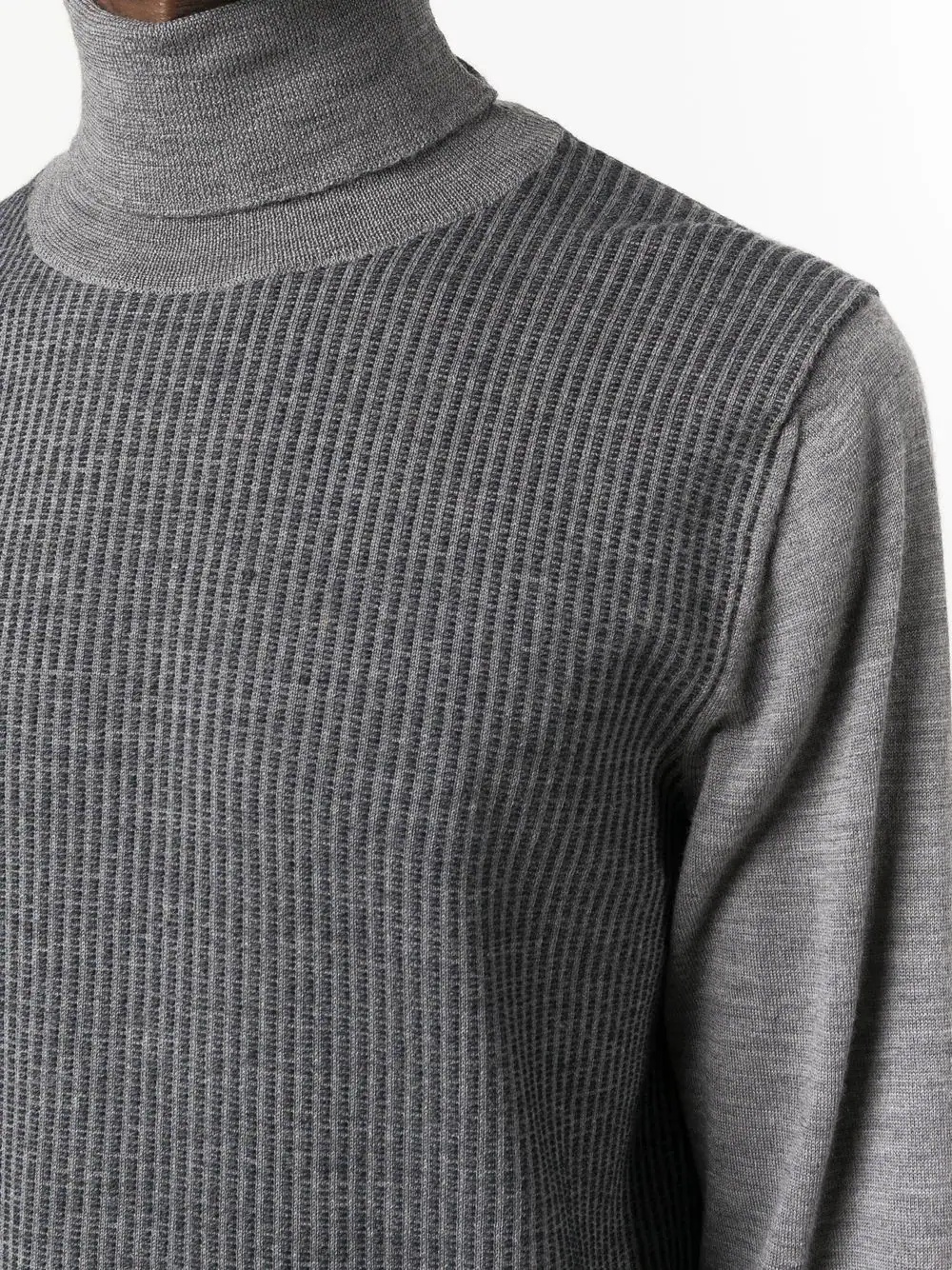 ribbed-knit roll-neck jumper - 5