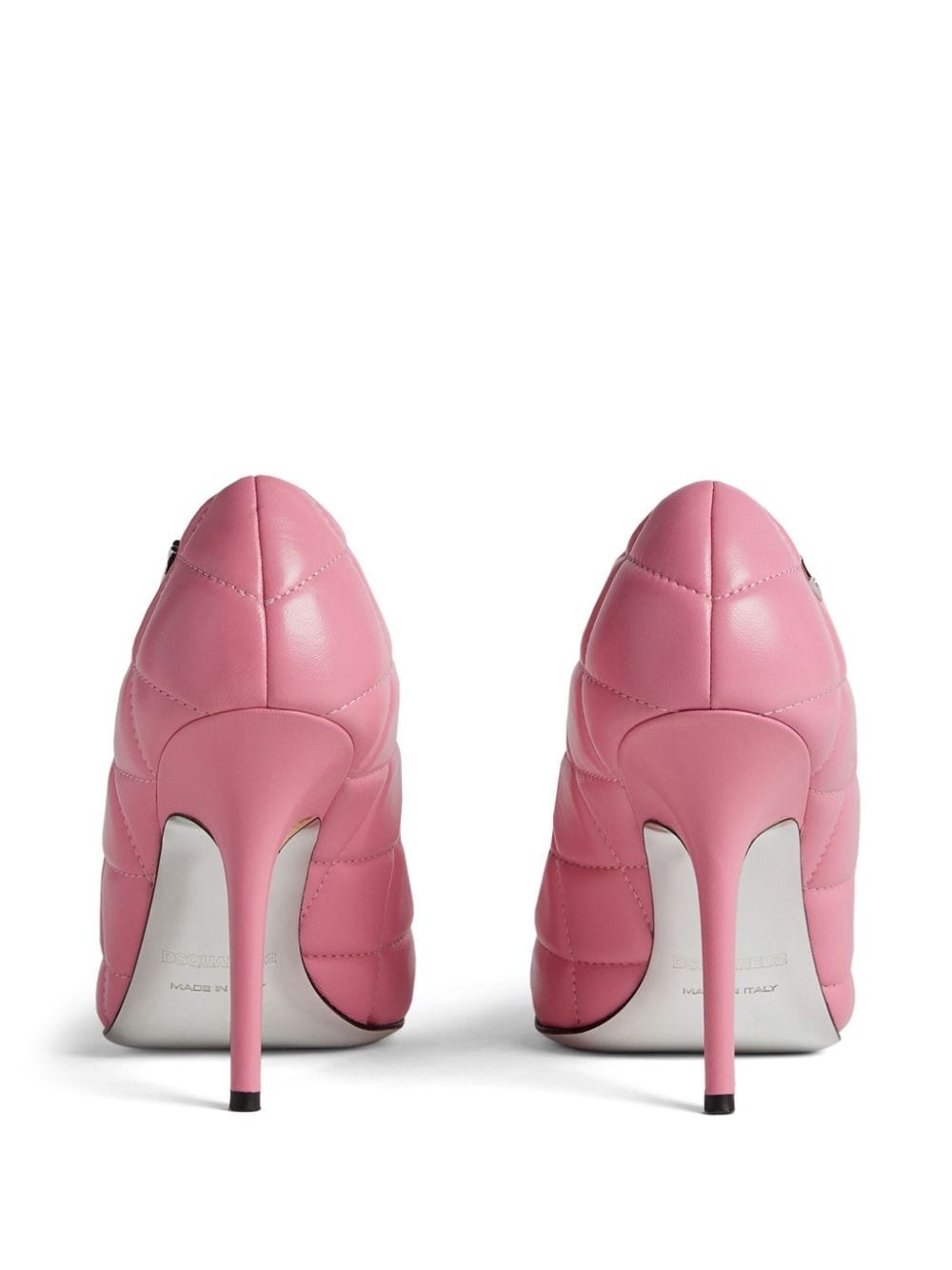 100mm quilted leather pumps - 3