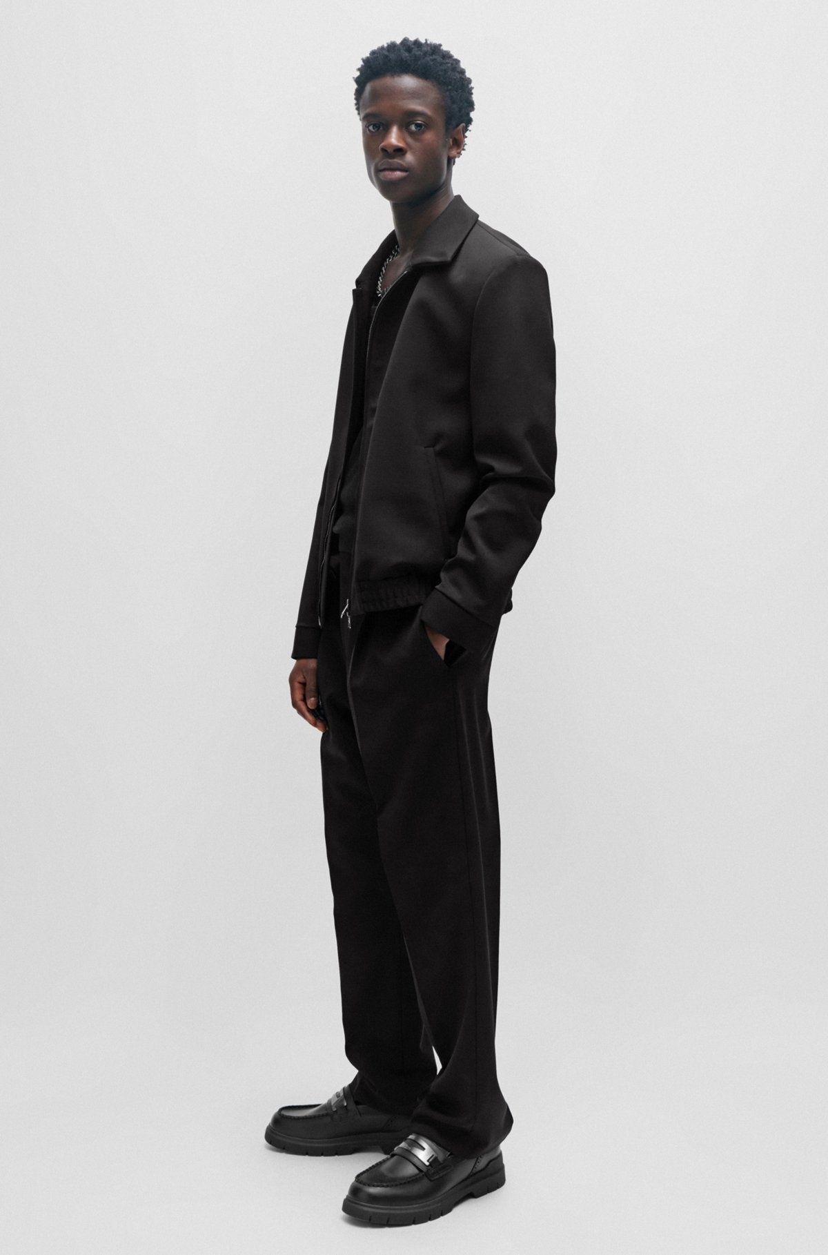 MODERN-FIT SUIT IN PERFORMANCE-STRETCH STRUCTURED CANVAS - 6