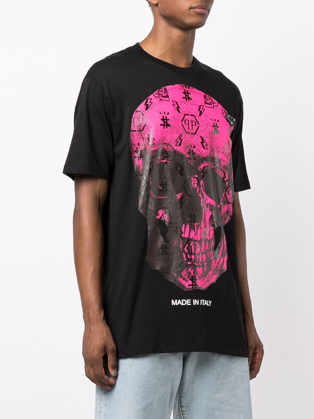 monogram skull T-shirt - 4