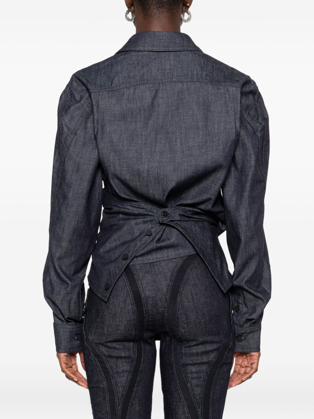 asymmetrical button-fastening shirt - 4