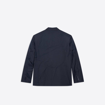 BALENCIAGA Men's Oversize Single Breasted Jacket in Blue outlook