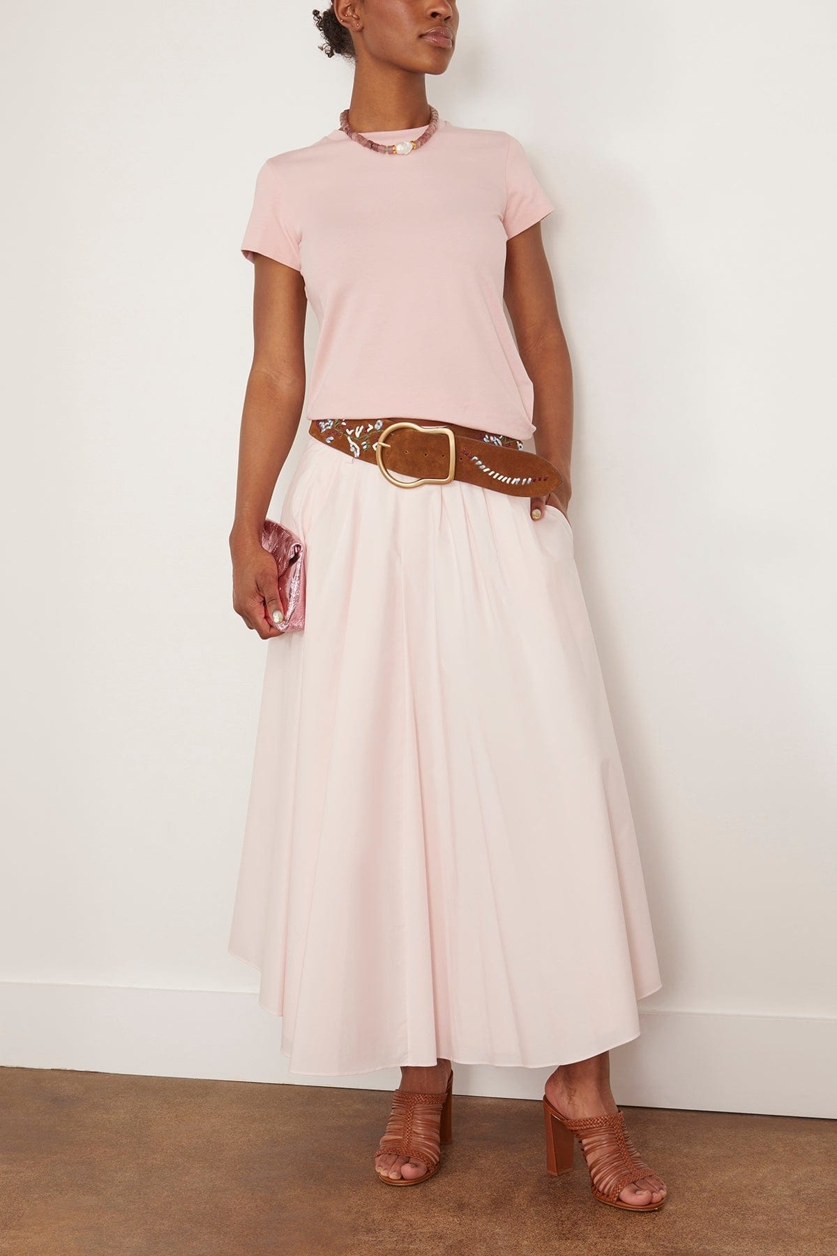 Poplin Power Skirt in Shadow Rose - 2