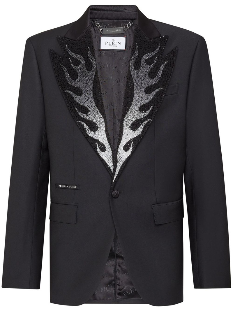 Flame single-breasted blazer 1