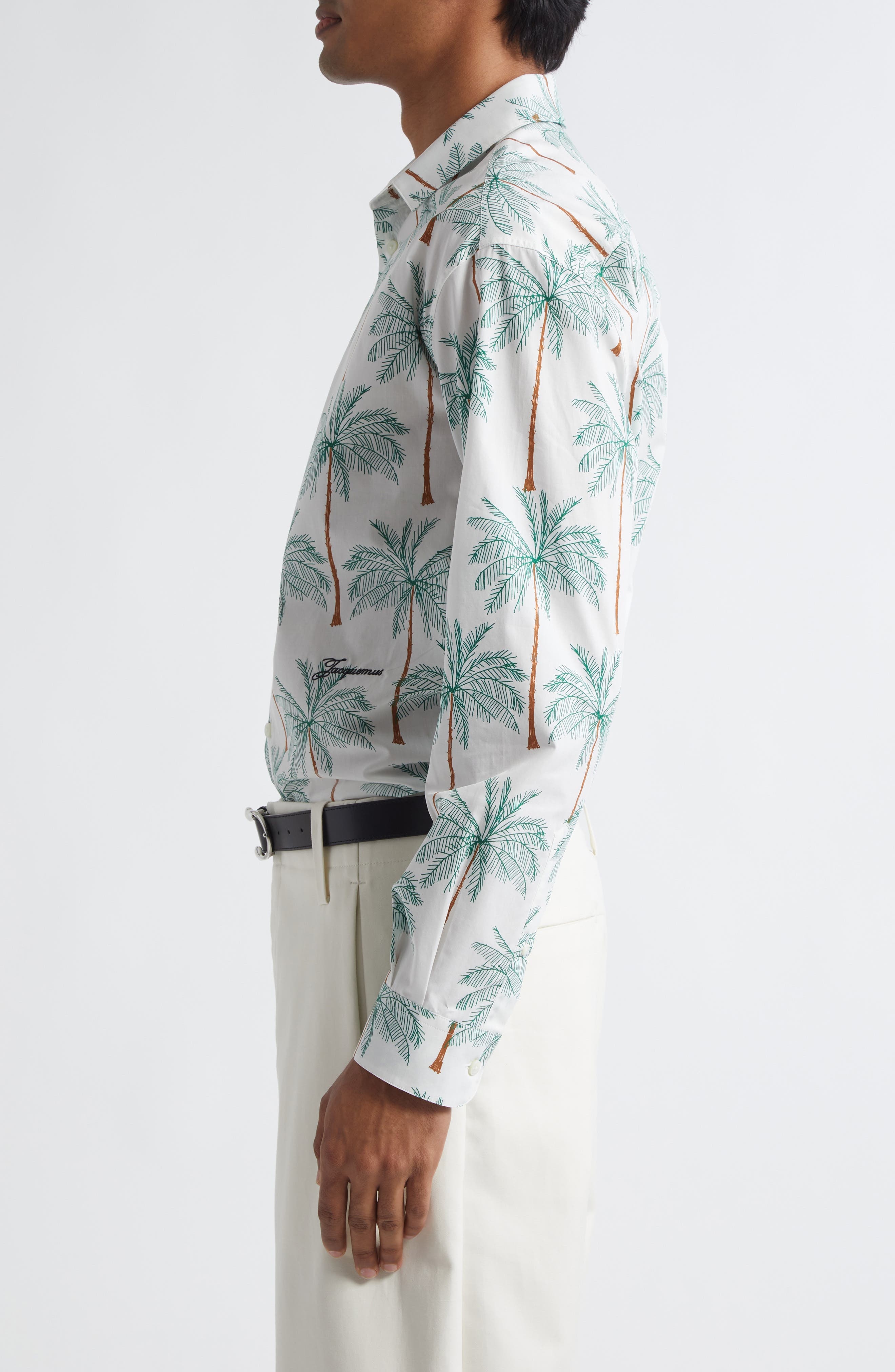 Jacquemus La Chemise Simon Button-Up Shirt in Print Palmtrees Drawing 9By at Nordstrom - 4