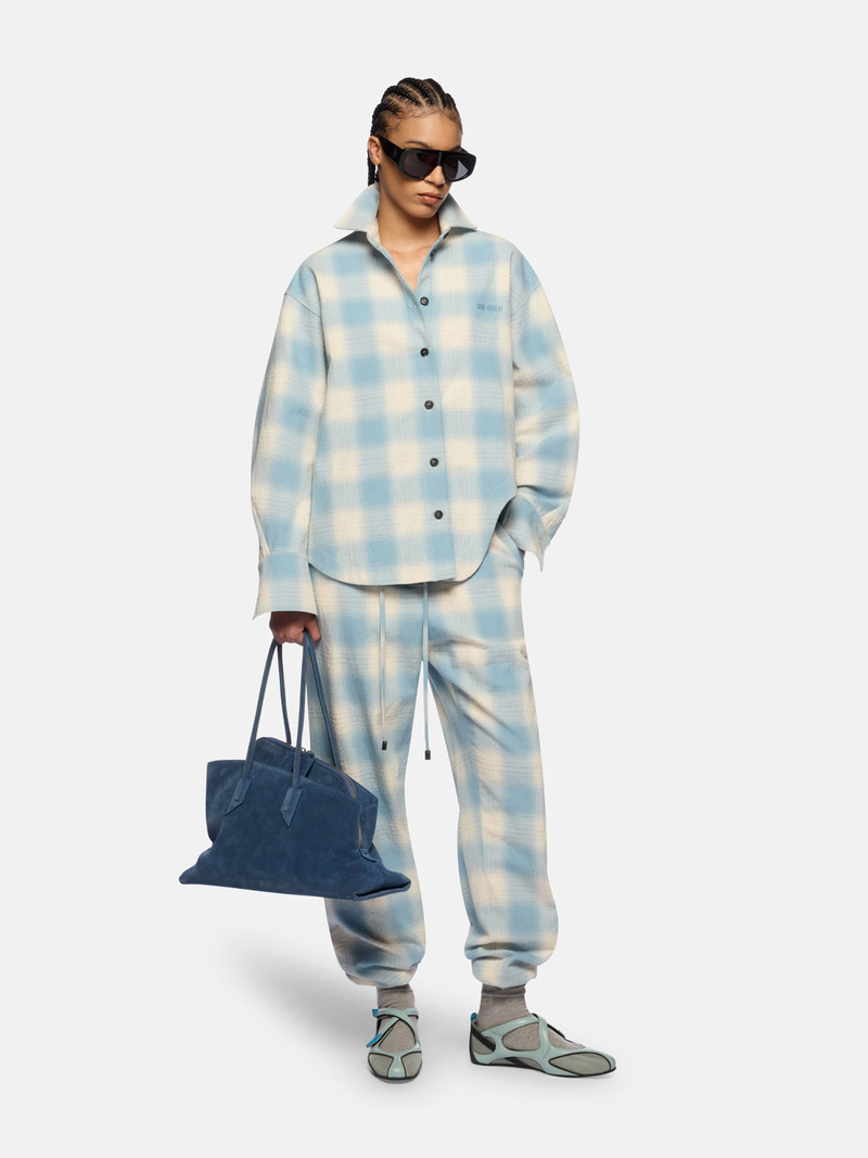 THE ATTICO ''ELIZA'' LIGHT BLUE AND WHITE SHIRT outlook